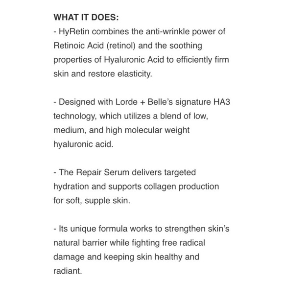 Lorde + Belle Repair Serum Full Size 1.1 Fluid Ounces Brand New Unopened - Picture 9 of 10